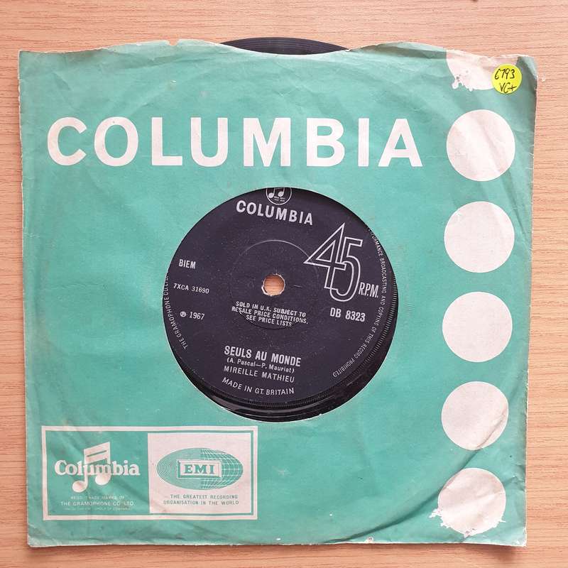Mireille Mathieu  La Dernière Valse - Vinyl 7" Record - Very-Good+ Quality (VG+) (verygoodplus7)