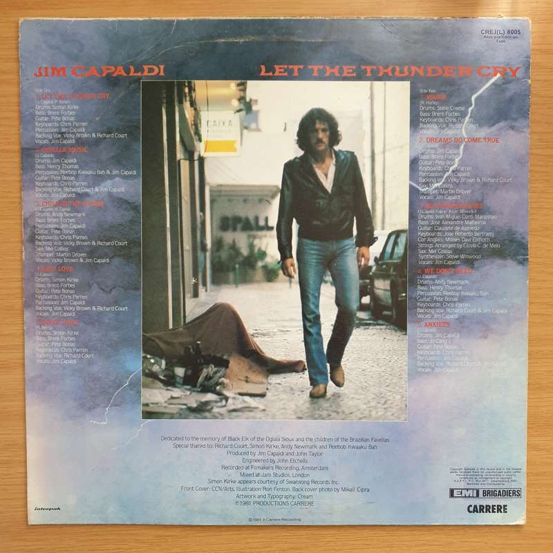 Jim Capaldi  Let The Thunder Cry -  Vinyl LP Record - Very-Good+ Quality (VG+)