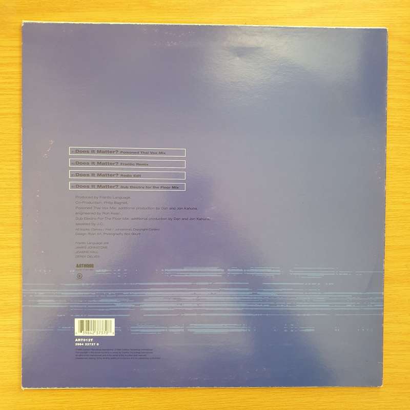 Frantic Language  Does It Matter? -  Vinyl LP Record - Very-Good+ Quality (VG+)