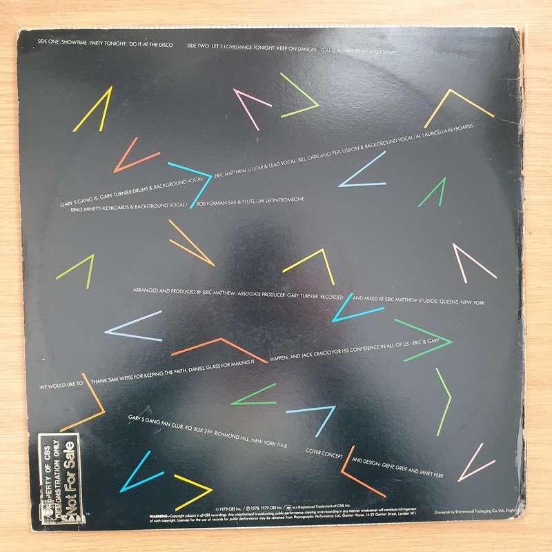 Gary's Gang  Keep On Dancin' -  Vinyl LP Record - Very-Good+ Quality (VG+)