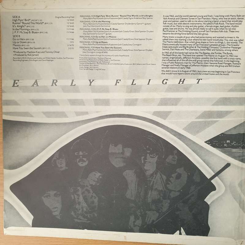 Jefferson Airplane  Early Flight - Vinyl LP Record - Very-Good Quality (VG) (verry)