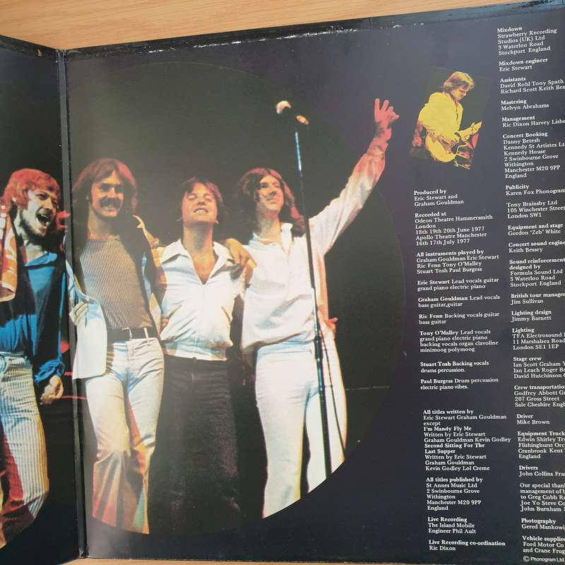 10cc  Live And Let Live (UK Pressing) -  Double Vinyl LP Record - Very-Good+ Quality (VG+)