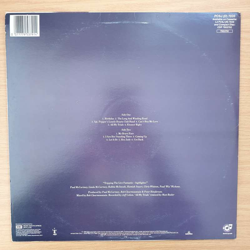 Paul McCartney  Tripping The Live Fantastic - Highlights! -  Vinyl LP Record - Very-Good+ Qual...