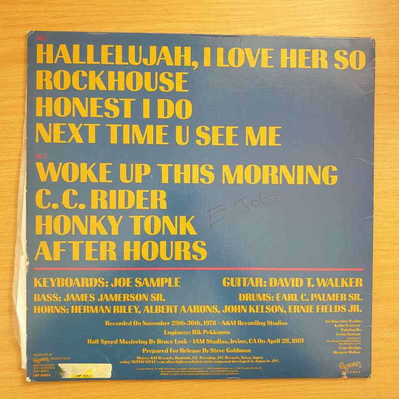 Joe Sample - David T. Walker  Swing Street Cafe - Vinyl LP Record - Very-Good Quality (VG) (ve...