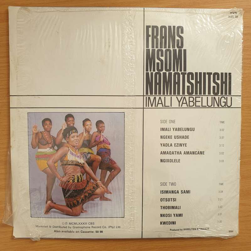Frans Msomi - Imali Yabelungu - Zulu Tradition -  Vinyl LP Record - Very-Good+ Quality (VG+)