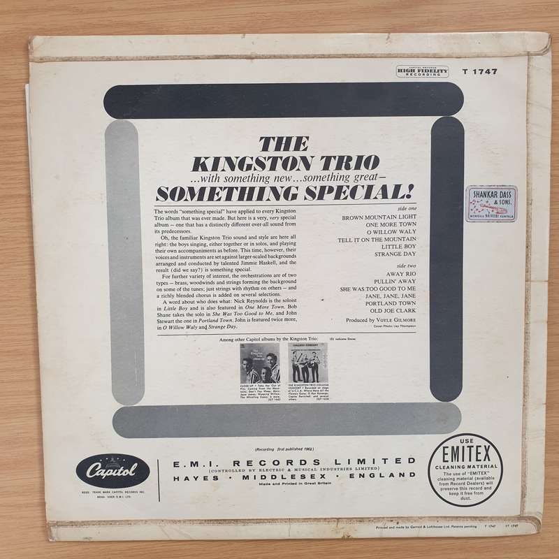 The Kingston Trio  Something Special - Vinyl LP Record - Very-Good- Quality (VG-) (minus)