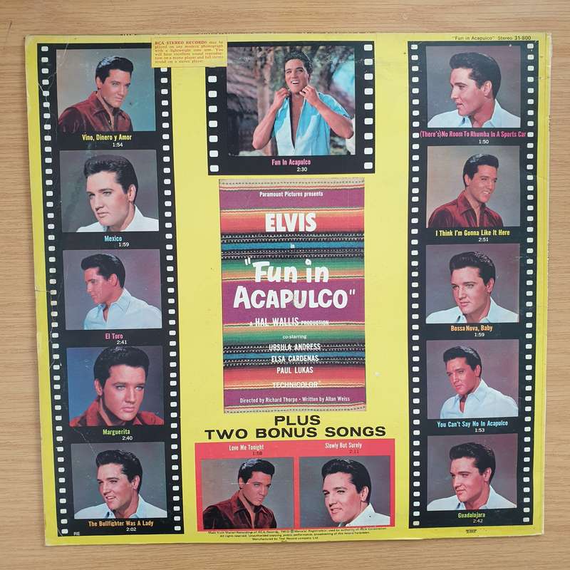 Elvis  Fun In Acapulco -  Vinyl LP Record - Very-Good+ Quality (VG+)