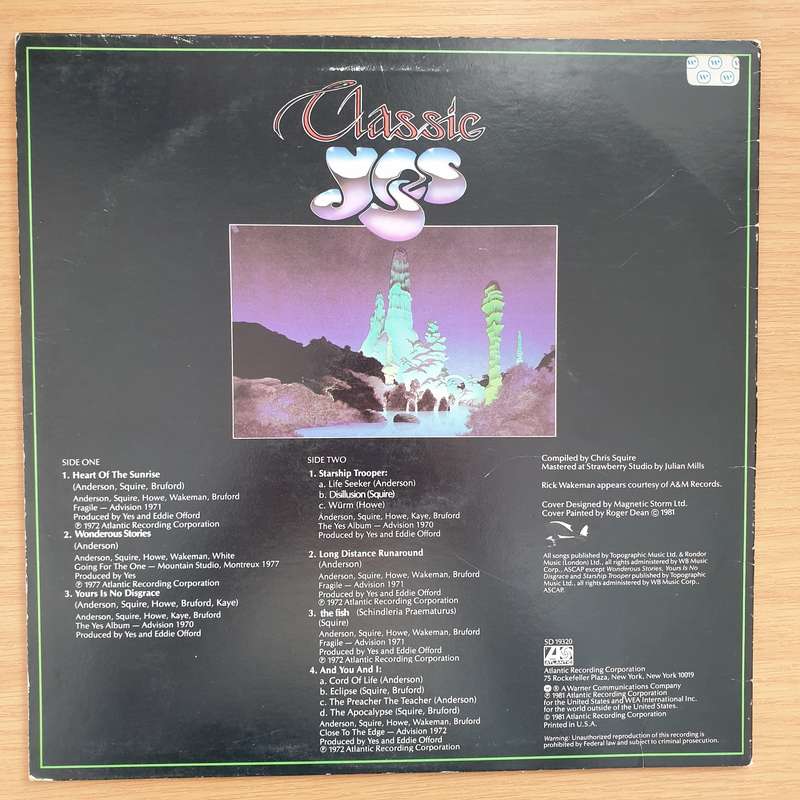 Yes  Classic Yes -  Vinyl LP Record - Very-Good+ Quality (VG+)