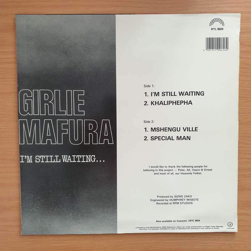 Girlie Mafura  I'm Still Waiting... -  Vinyl LP Record - Very-Good+ Quality (VG+)