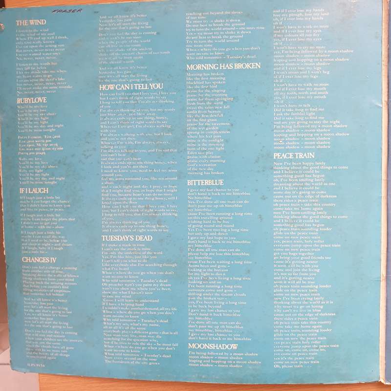Cat Stevens - Teaser and the Firecat (with lyrics inner) - Vinyl LP Record - Very-Good Quality (V...