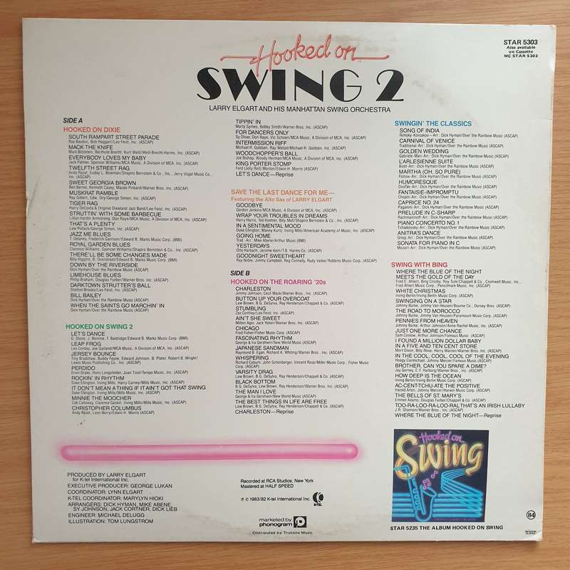 Hooked On Swing 2 - Larry Elgart And His Manhattan Swing Orchestra  Vinyl LP Record - Very-Goo...
