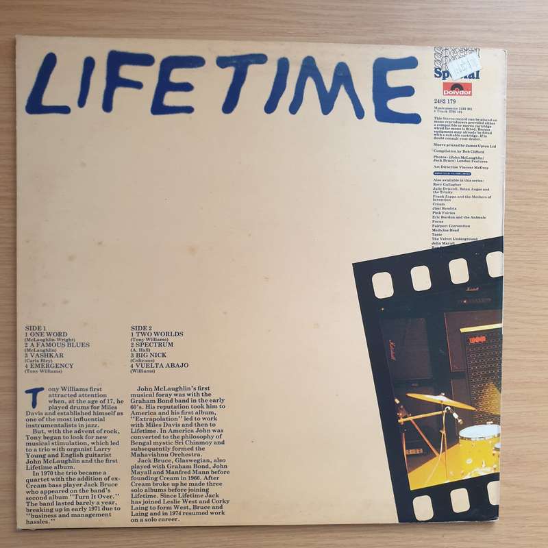 Lifetime  Lifetime - Vinyl LP Record - Very-Good+ Quality (VG+)