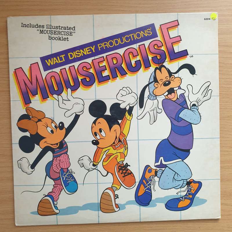 Walt Disney Productions' Mousercise - Vinyl LP Record - Very-Good+ Quality (VG+)