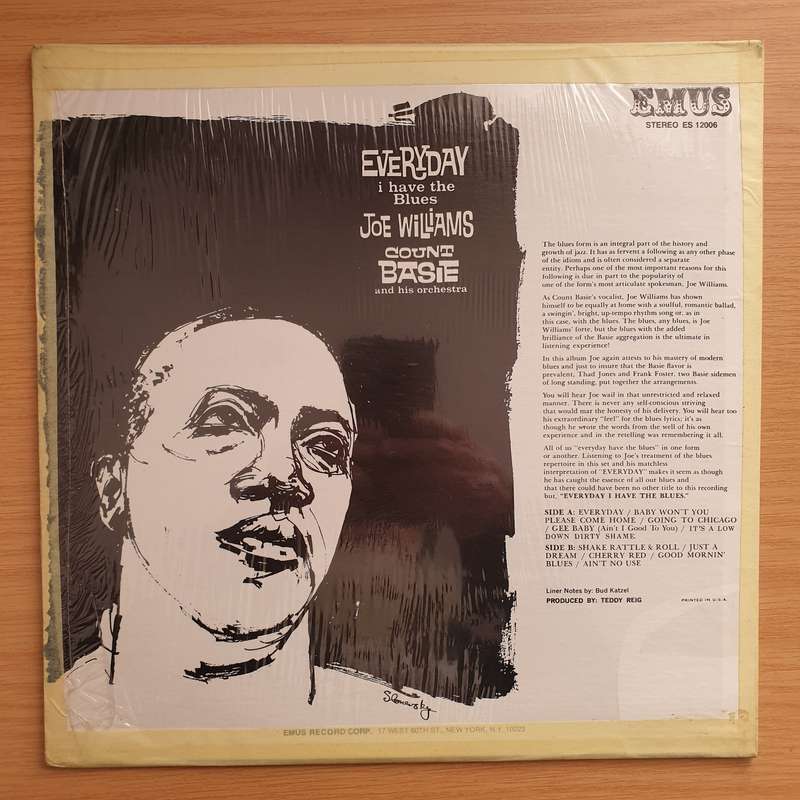 Joe Williams, Count Basie And His Orchestra  Everyday I Have The Blues - Vinyl LP Record - Ver...
