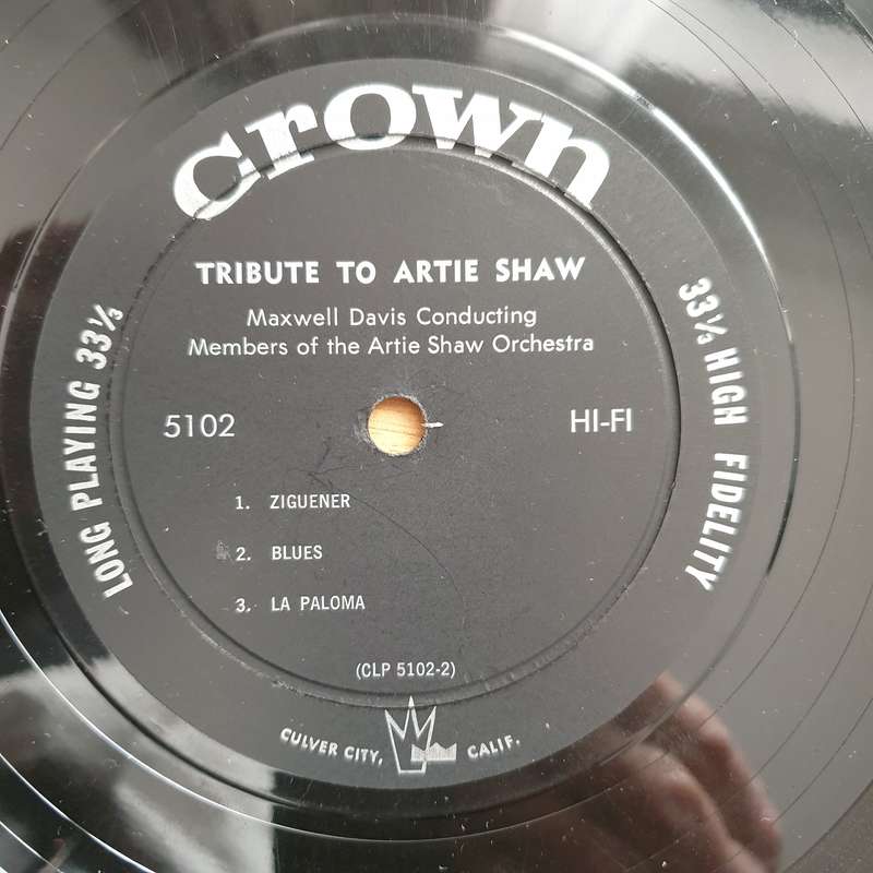 Artie Shaw - Members Of The Artie Shaw Orchestra  Tribute To Artie Shaw - Vinyl LP Record - Ve...
