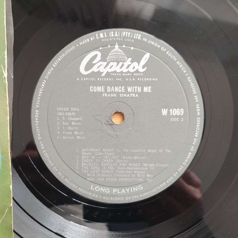 Frank Sinatra  Come Dance With Me! - Vinyl LP Record - Very-Good- Quality (VG-) (minus)