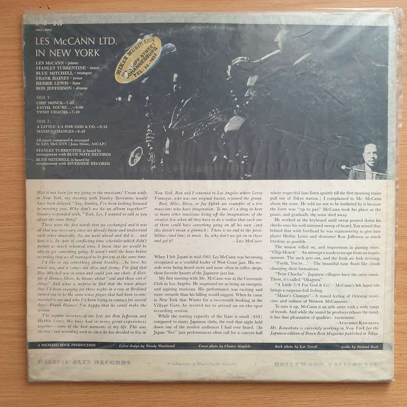 Les McCann Ltd./ Stanley Turrentine/ Blue Mitchell with Frank Haines, Herbie Lewis, Ron Jefferson...
