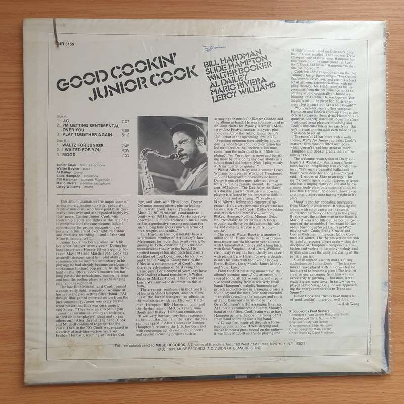 Junior Cook  Good Cookin' - Vinyl LP Record - Very-Good Quality (VG) (verry)
