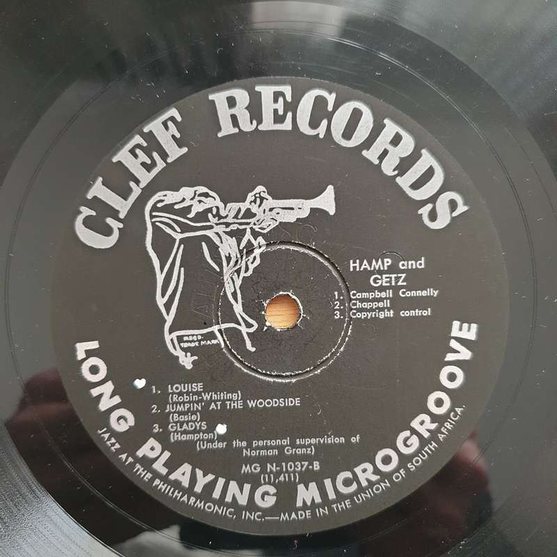 Lionel Hampton And Stan Getz  Hamp And Getz - Vinyl LP Record - Very-Good- Quality (VG-) (minus)