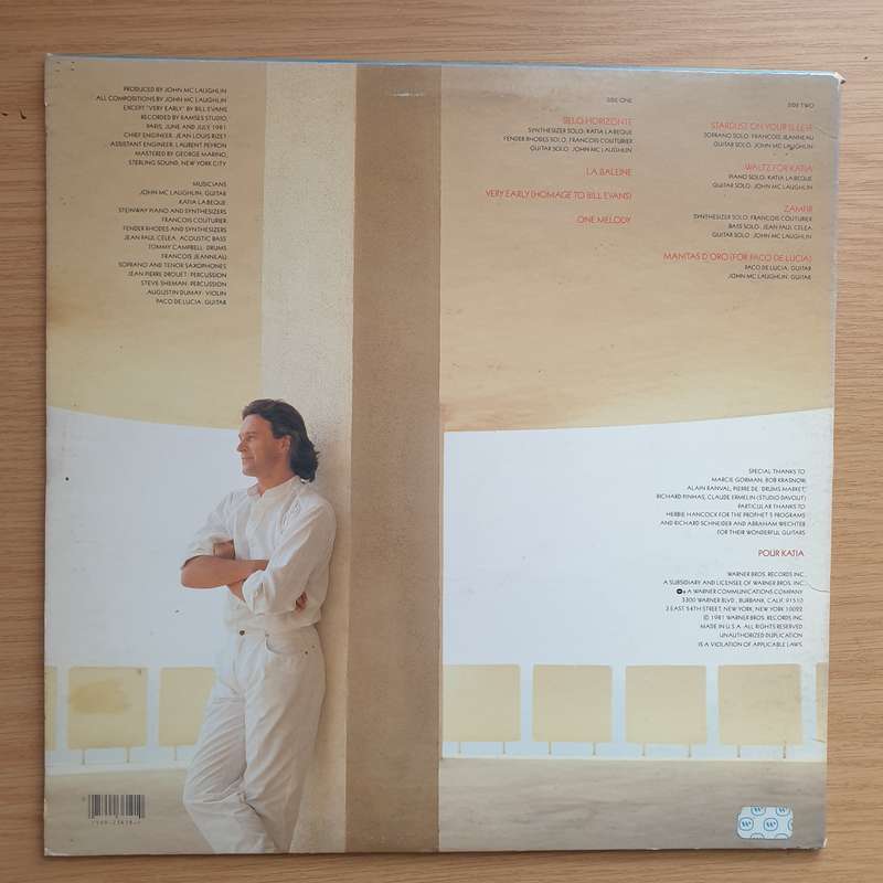 John McLaughlin  Belo Horizonte - Vinyl LP Record - Very-Good+ Quality (VG+)