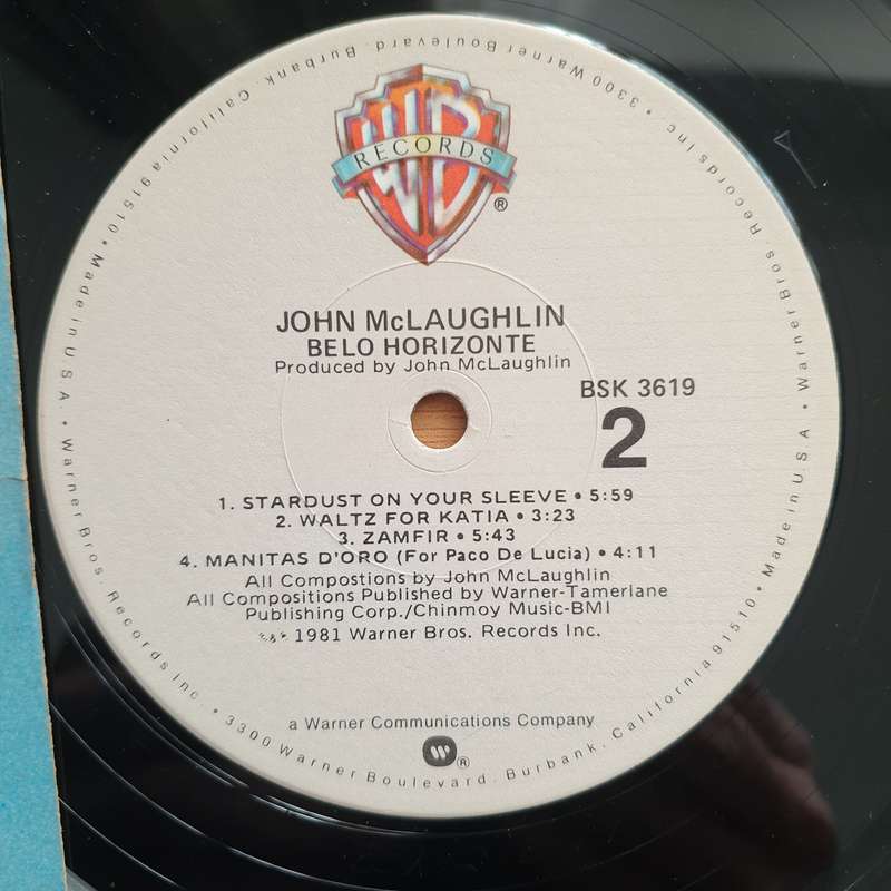 John McLaughlin  Belo Horizonte - Vinyl LP Record - Very-Good+ Quality (VG+)