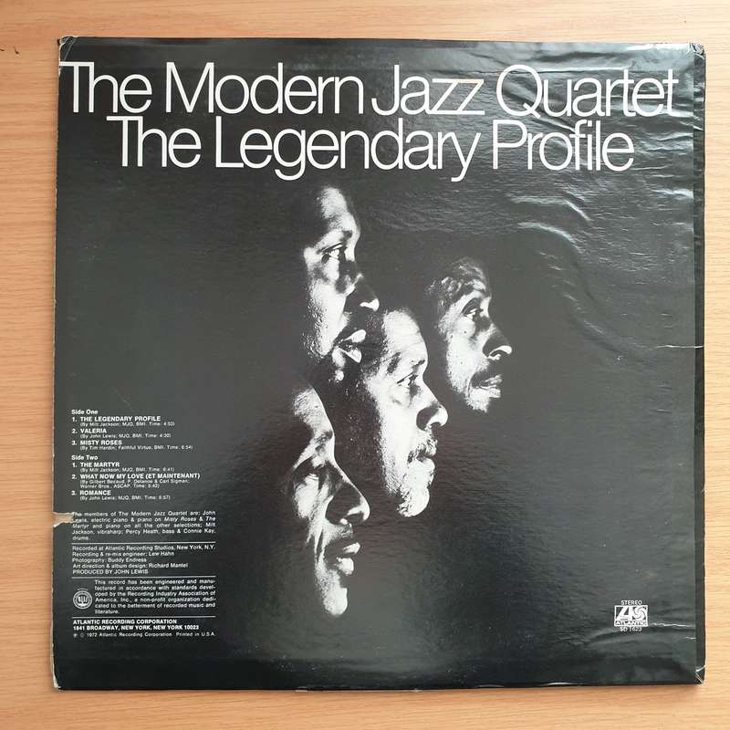 The Modern Jazz Quartet  The Legendary Profile - Vinyl LP Record - Very-Good Quality (VG) (verry)