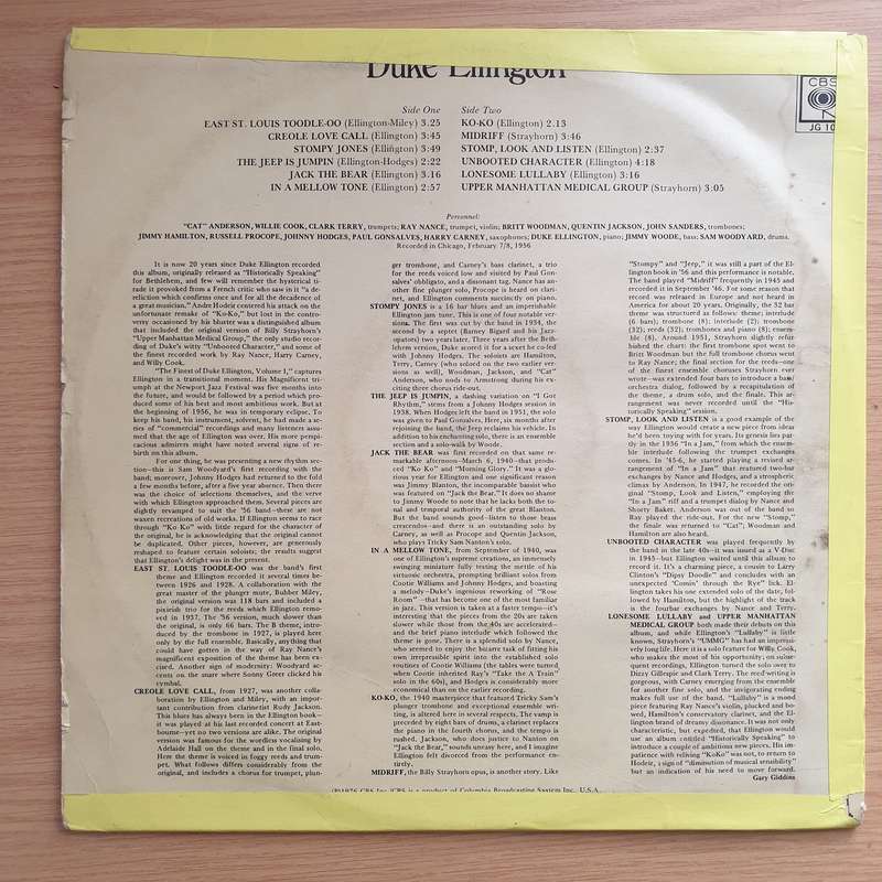 Duke Ellington  The Bethlehem Years, Volume I - Vinyl LP Record - Very-Good Quality (VG) (verry)