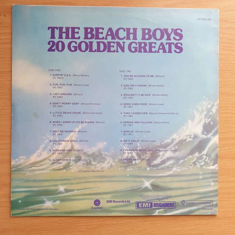 The Beach Boys  20 Golden Greats - Vinyl LP Record - Very-Good+ Quality (VG+) (verygoodplus)