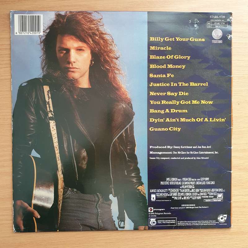 Jon Bon Jovi  Blaze Of Glory - Vinyl LP Record - Very-Good+ Quality (VG+) (verygoodplus)