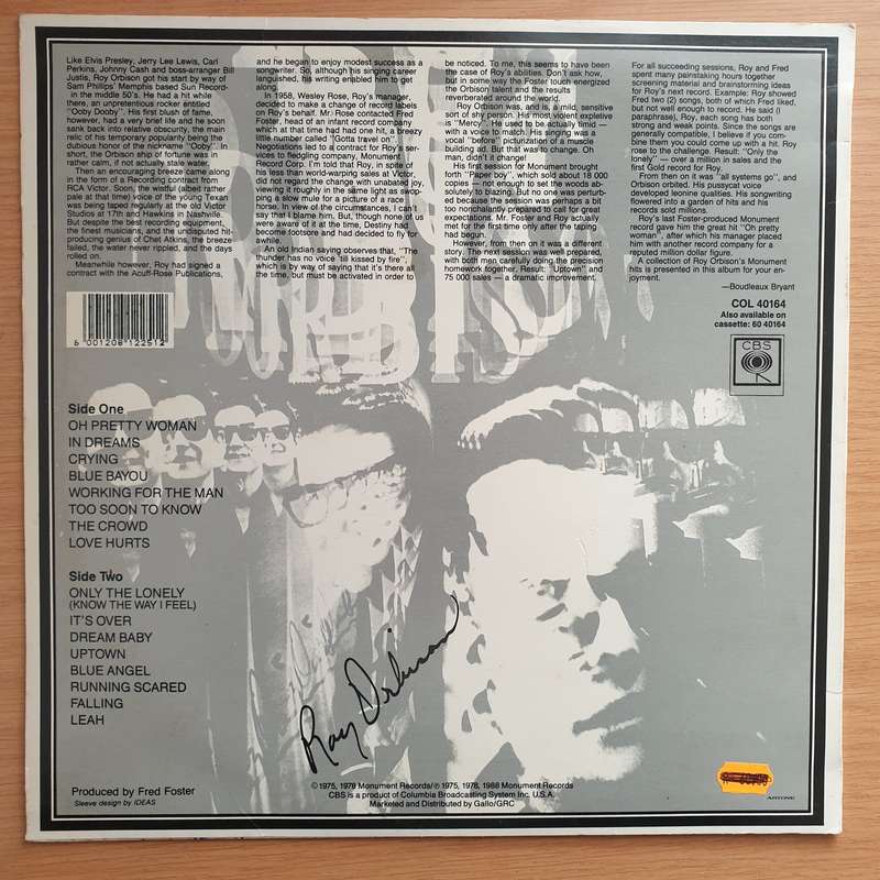 Roy Orbison  The Roy Orbison Collection - Vinyl LP Record - Very-Good+ Quality (VG+) (verygood...