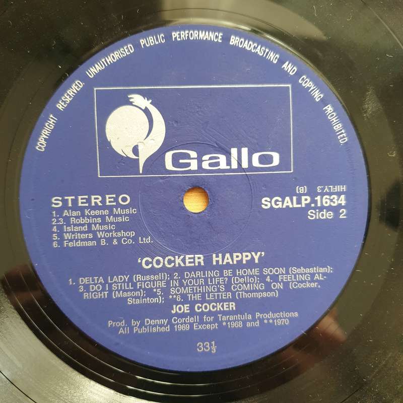 Joe - Cocker - Cocker Happy - Vinyl LP Record - Very-Good+ Quality (VG+) (verygoodplus)