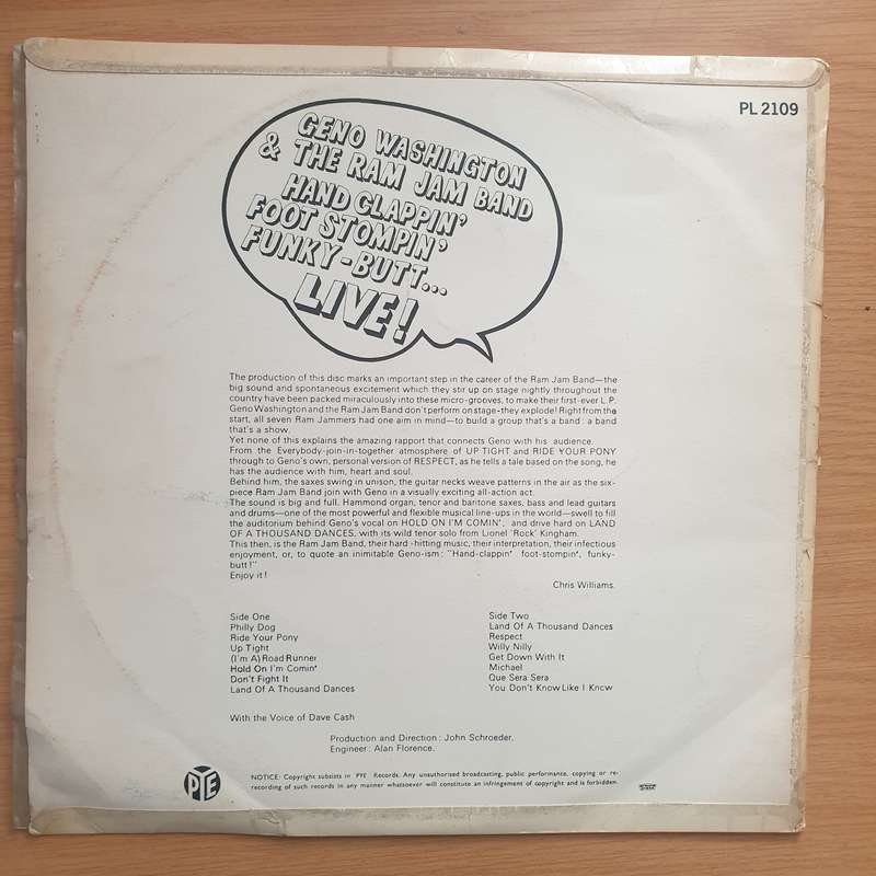 Geno Washington & The Ram Jam Band  Hand Clappin'.... - Vinyl LP Record - Very-Good Quality (V...