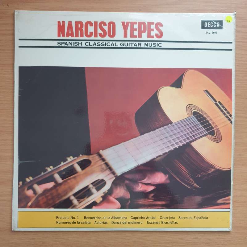 Narciso Yepes  Spanish Guitar Music  Vinyl LP Record - Very-Good+ Quality (VG+) (verygoodplus)