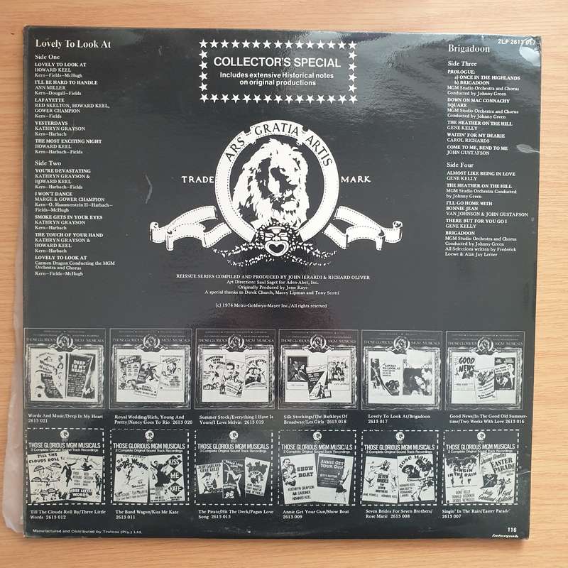 Those Glorious MGM Musicals: Lovely To Look At / Brigadoon - Double Vinyl LP Record - Very-Good+ ...