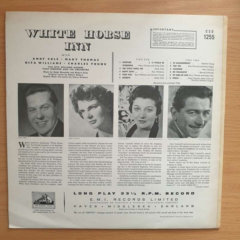 White Horse Inn -  Vinyl LP Record - Very-Good+ Quality (VG+) (verygoodplus)