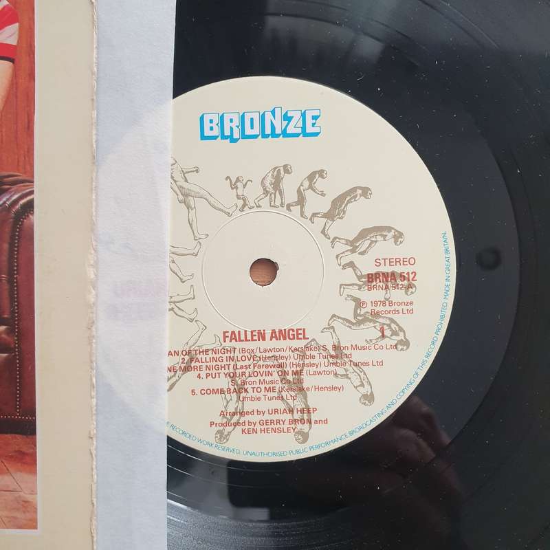 Uriah Heep  Fallen Angel (Import)  Vinyl LP Record - Very-Good+ Quality (VG+) (verygoodplus)