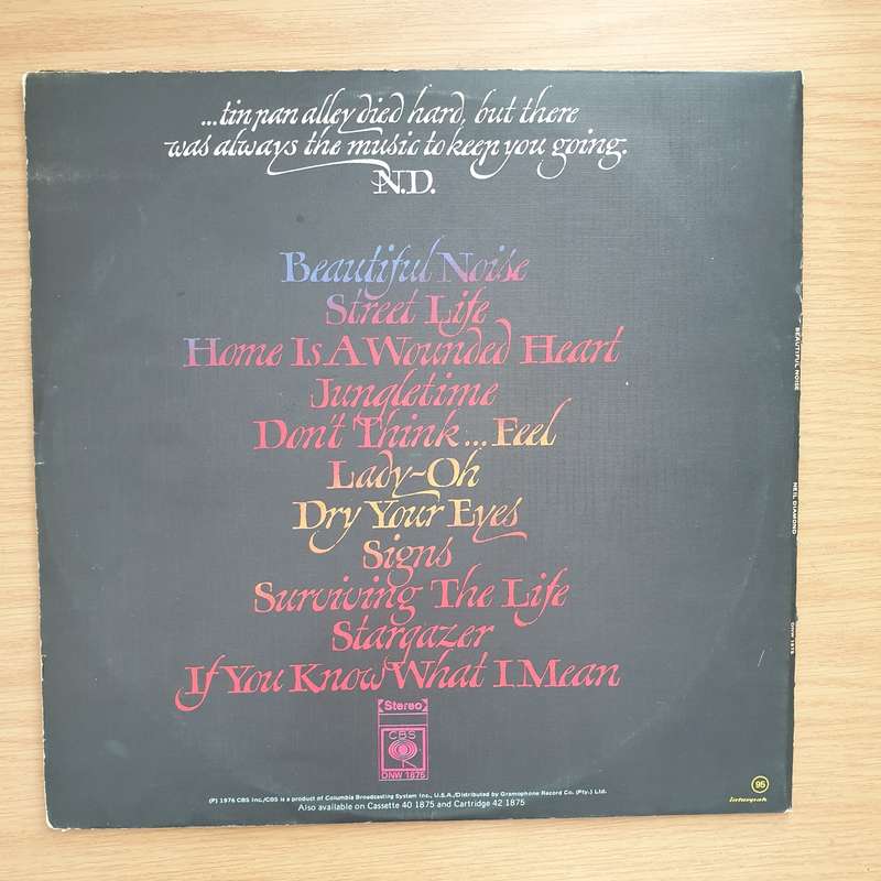 Neil Diamond - Beautiful Noise  Vinyl LP Record - Very-Good+ Quality (VG+) (verygoodplus)