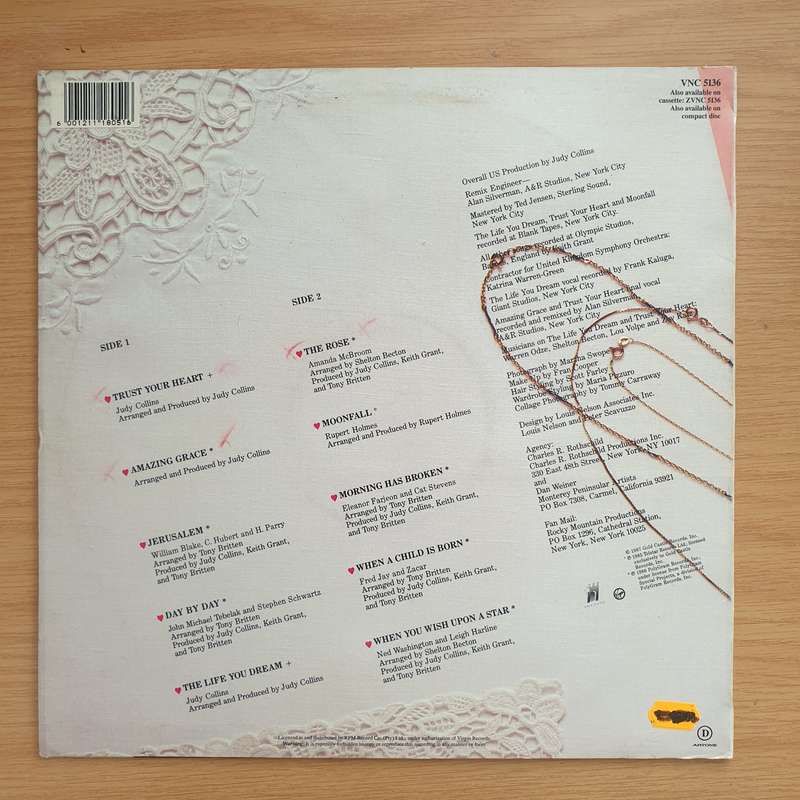 Judy Collins  Trust Your Heart - Vinyl LP Record - Very-Good+ Quality (VG+)