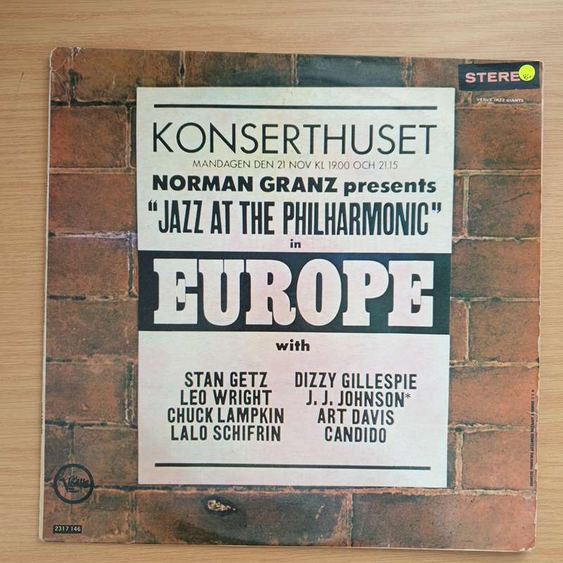 Norman Granz Presents "Jazz At The Philharmonic" In Europe - Vinyl LP Record - Very-Good+ Quality...