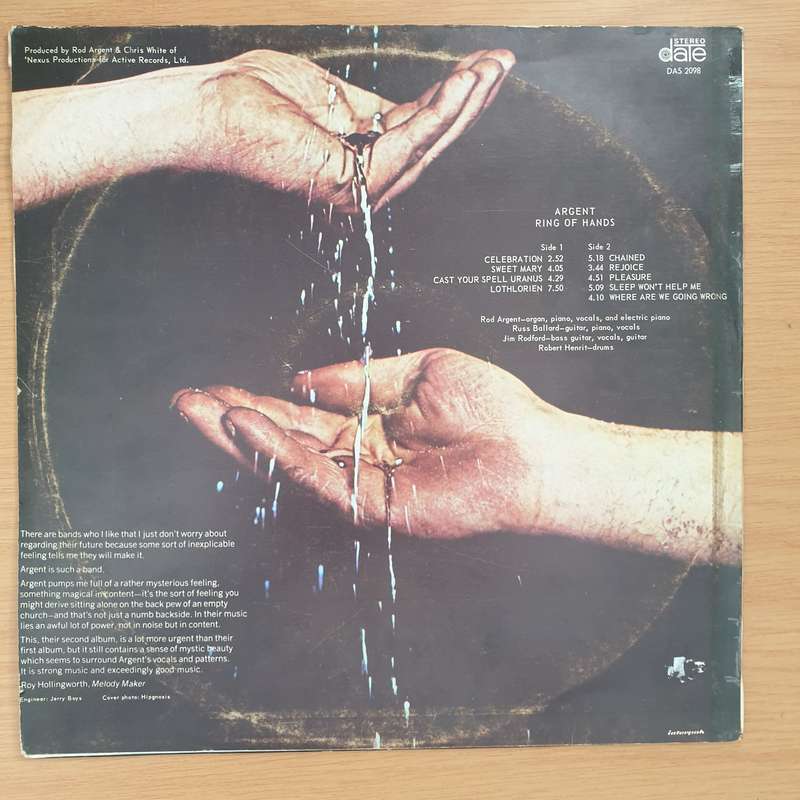 Argent  Ring Of Hands - Vinyl LP Record - Very-Good+ Quality (VG+)