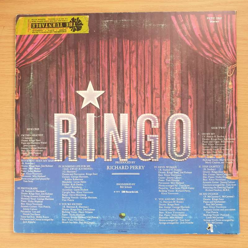 Ringo Star (Beatles) - Ringo (with Booklet) - Vinyl LP Record - Very-Good+ Quality (VG+) (verygoo...