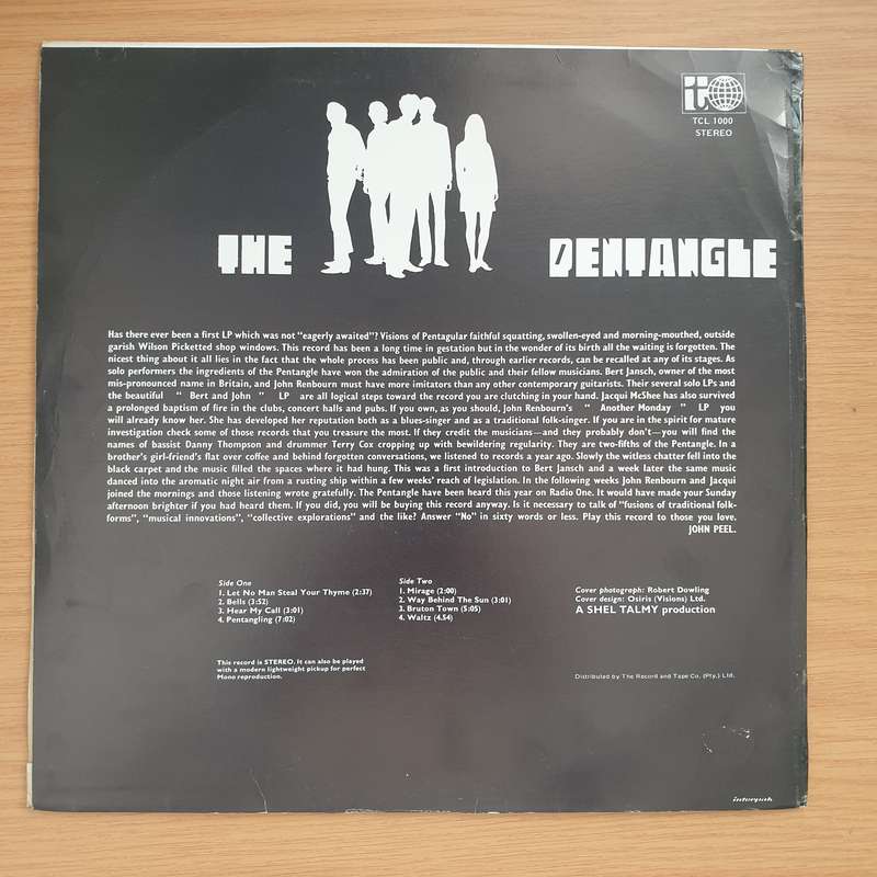 The Pentangle  The Pentangle  Vinyl LP Record  - Very-Good+ Quality (VG+)