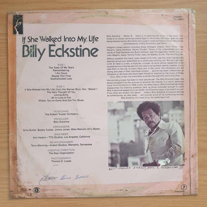 Billy Eckstine  If She Walked Into My Life - Vinyl LP Record - Very-Good Quality (VG) (vgood)