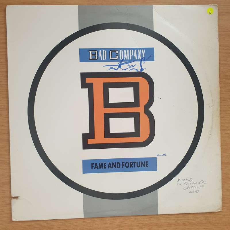 Bad Company  Fame And Fortune - Vinyl LP Record - Very-Good Quality (VG) (vgood)