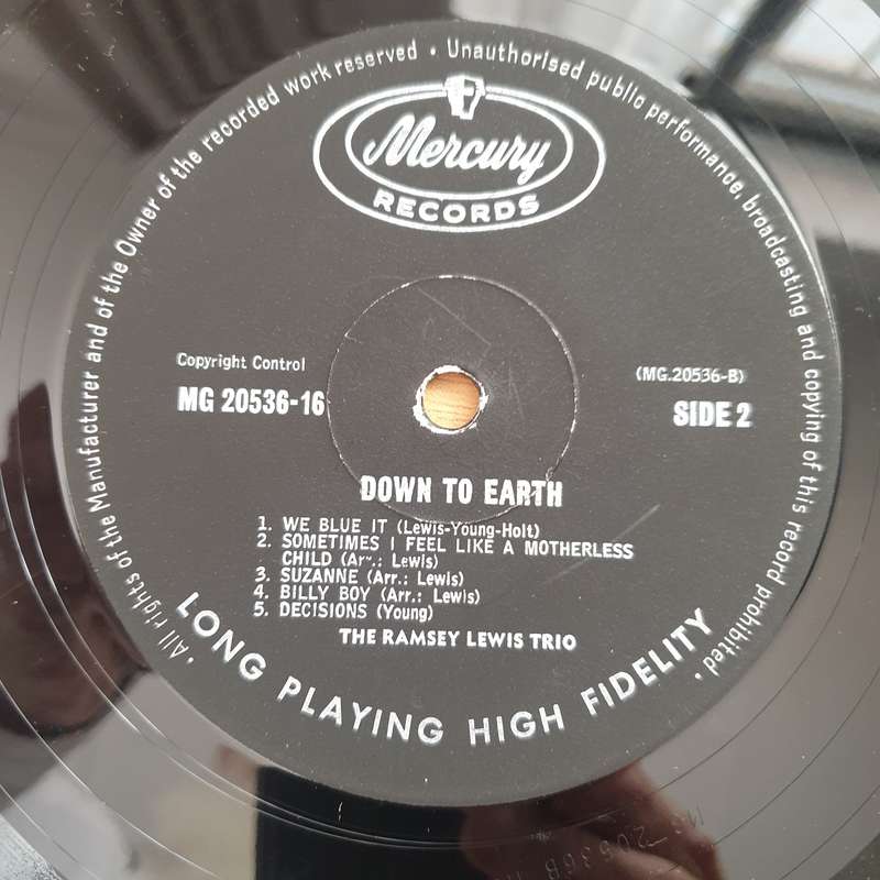 Ramsey Lewis Trio  Down To Earth - Vinyl LP Record - Very-Good Quality (VG) (vgood)