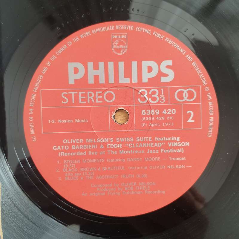 Oliver Nelson  Swiss Suite - Vinyl LP Record - Very-Good Quality (VG) (vgood)