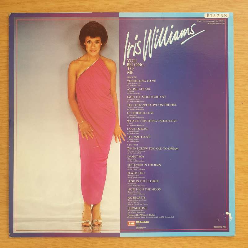 Iris Williams  You Belong To Me  Vinyl LP Record  - Very-Good+ Quality (VG+)