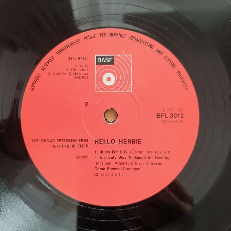 The Oscar Peterson Trio With Herb Ellis  Hello Herbie - Vinyl LP Record  - Very-Good+ Quality ...