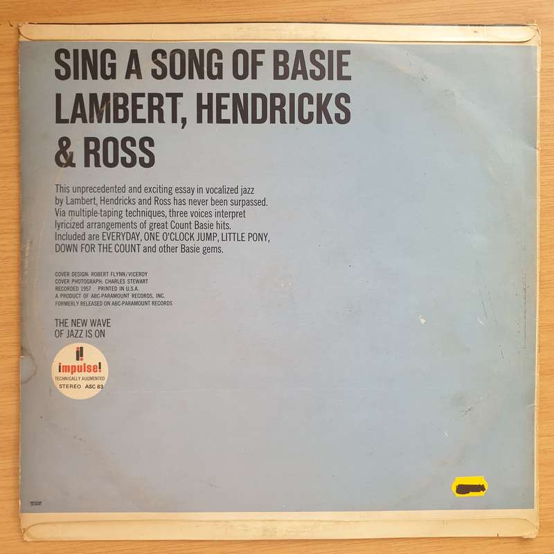 Lambert, Hendricks & Ross  Sing A Song Of Basie - Vinyl LP Record - Very-Good Quality (VG) (vg...