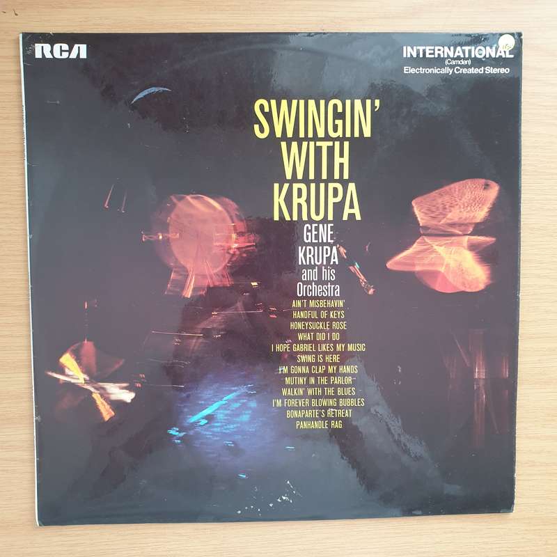 Gene Krupa And His Orchestra  Swingin' With Krupa - Vinyl LP Record - Very-Good Quality (VG) (...